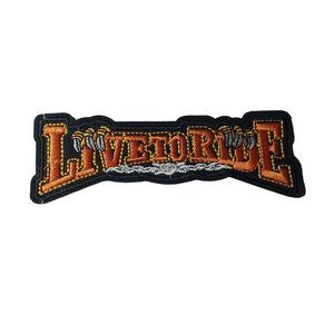 Live To Ride Iron or Sew On Patch Embroidered Rock Band Jean Jacket Vest Bike